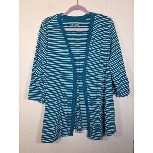 Women’s Catherines Suprema Collection 2X 22/24W Cardigan Topper Top Turquoise